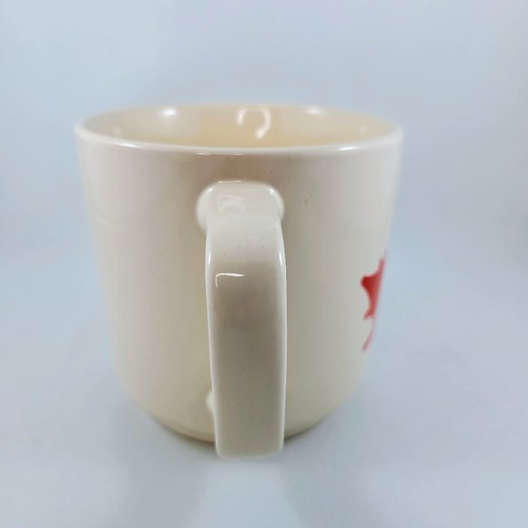 Maple Leaf Ellen Degeneres Love Mug Cup Coffee Tea 16oz Red Cream Valentine’s - Picture 6 of 10